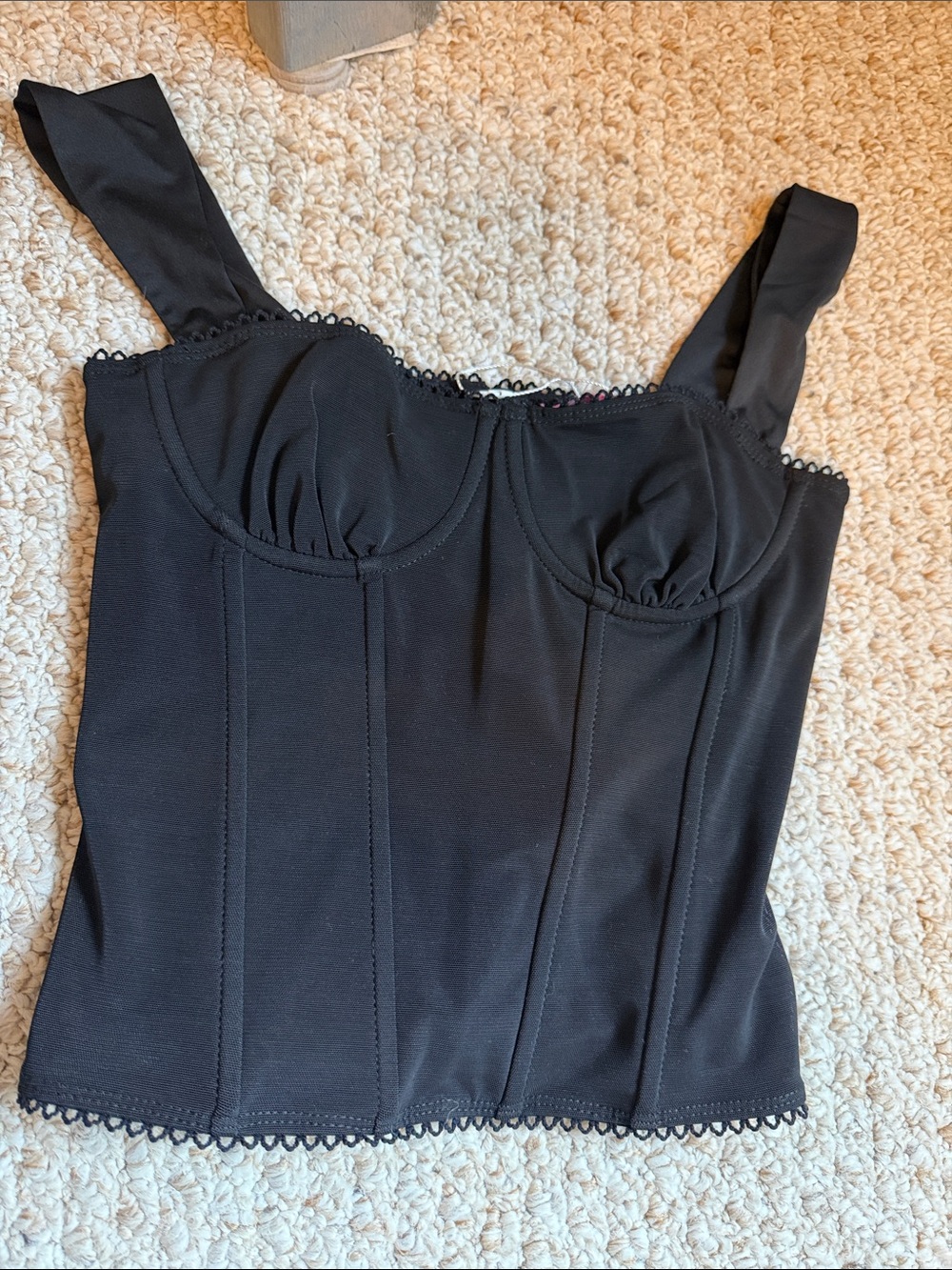 Edikted Black Bustier-Style Camisole